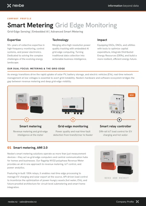 Nexbe company profile PDF cover